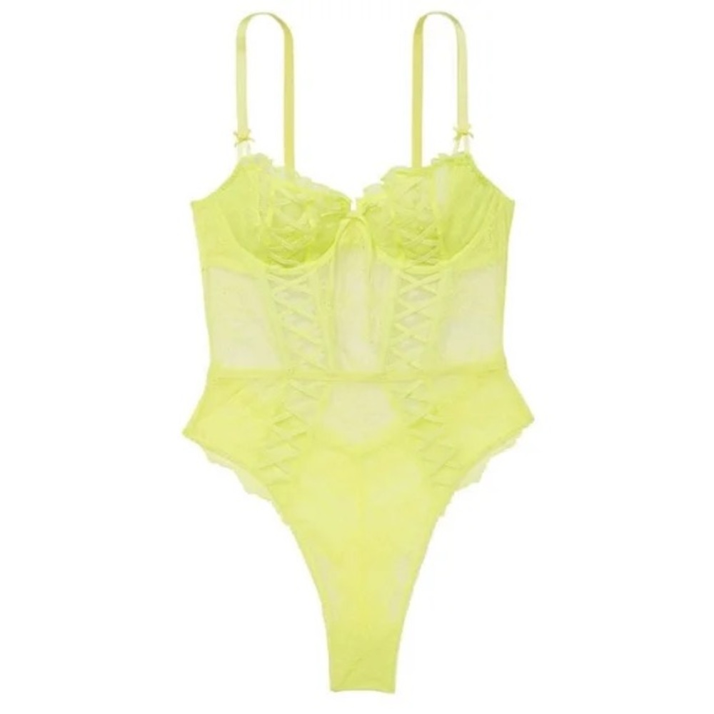 NWT Victorias Secret Wicked Unlined Lace-Up Teddy